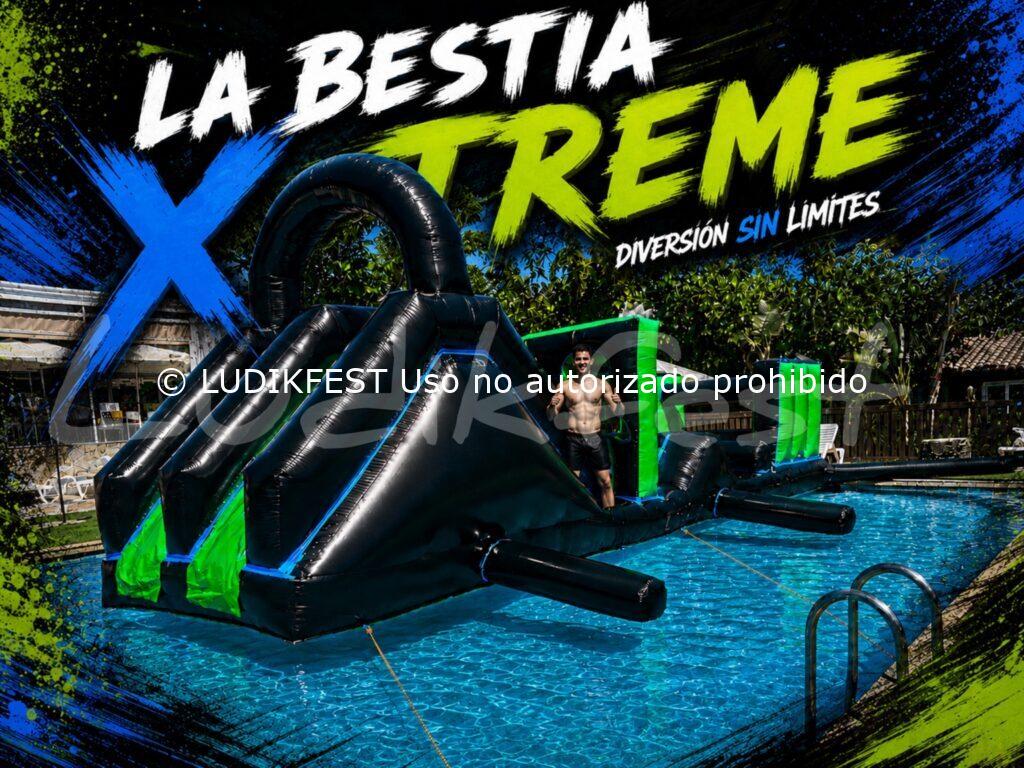 La Bestia Xtreme, hinchable acuático para eventos y actividades de verano de LUDIKFEST.