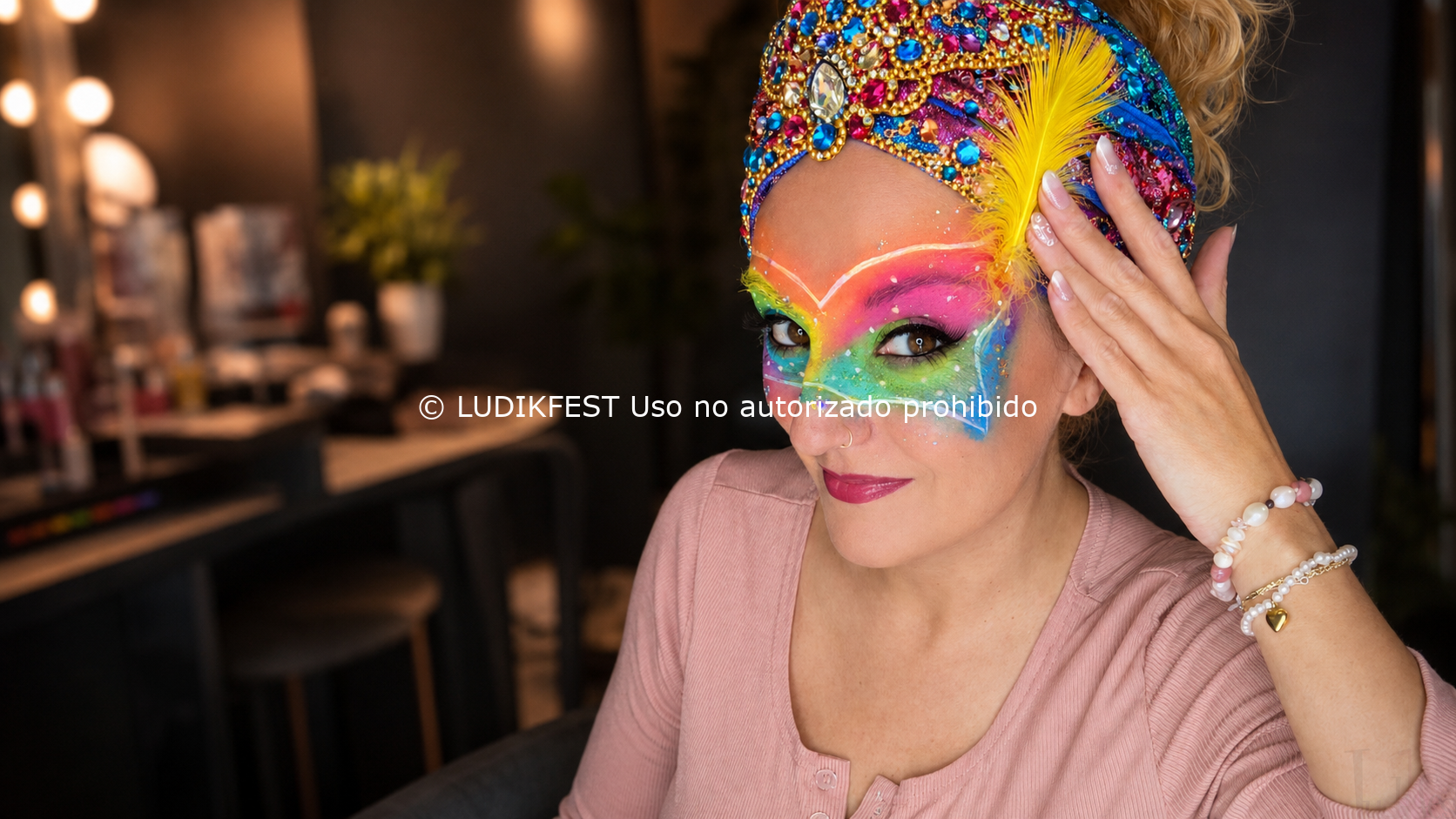 Maquillaje artístico realizado con pintura corporal homologada