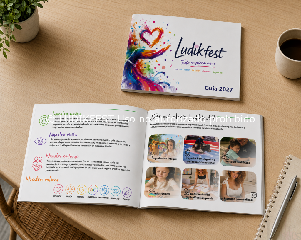 Guía de servicios LUDIKFEST 2027 de ocio educación inclusión diversión y seguridad
