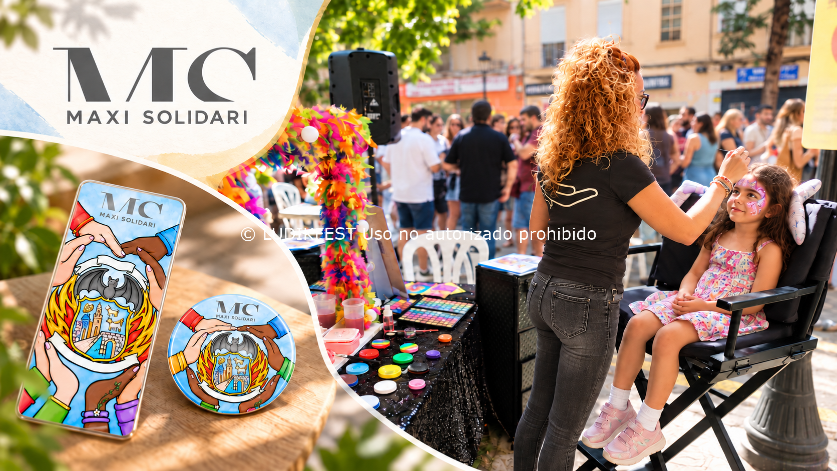 LUDIKFEST en el IV Maxi Solidari de Valencia con pintacaras y actividades creativas